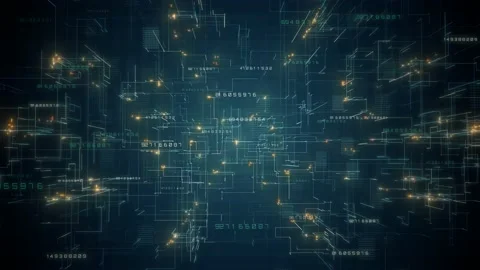 Tecnology background with binary code and numbers Video stock 174147962