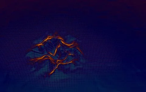 Tectonic movement of the earth's crust Illustrazione stock