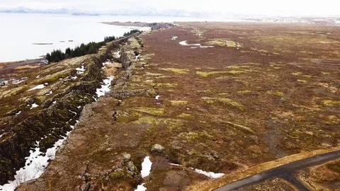 Tectonic plates at Iceland Stock Footage 93870948