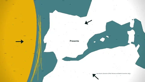 Tectonic plates Illustration Stock Footage 263166424