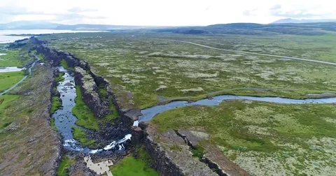 Tectonic Rift -360 view Stock Footage 80441107