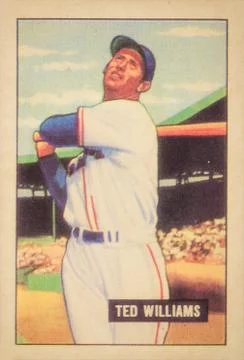Ted Williams Baseball Card Illustrazione stock