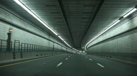 Ted Williams tunnel time lapse Stock Footage