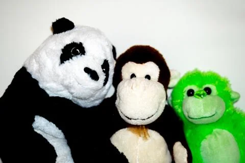 Teddies looking together Foto stock
