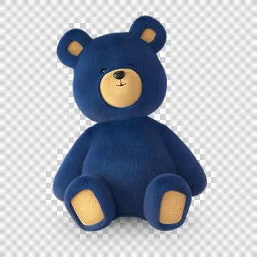 Teddy bat sat down-BLUE Stock Photos