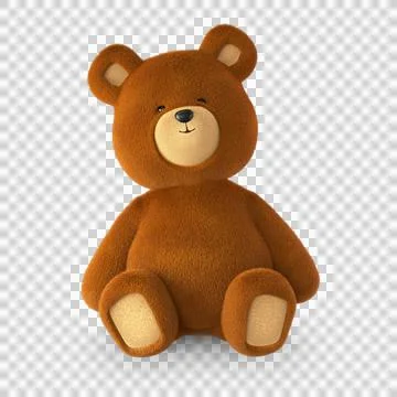 Teddy bat sat down-ORANGE Stock Photos
