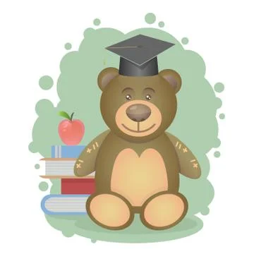 Teddy bear and scientist Stock Illustration