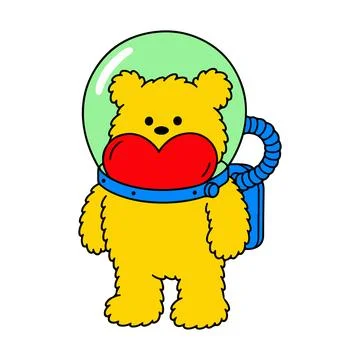 Teddy Bear Astronaut Stock Illustration