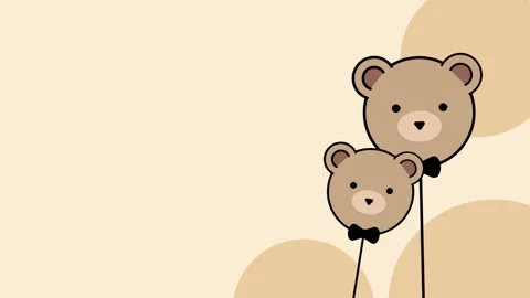 Teddy Bear Balloon Floating Solo Stock Footage 336836955