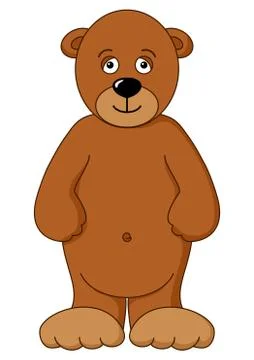 Teddy-bear brown isolated Stock Illustration