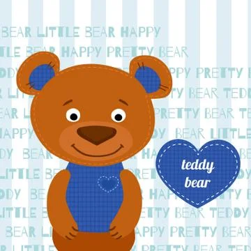 Teddy bear brown vector illustration Illustrazione stock