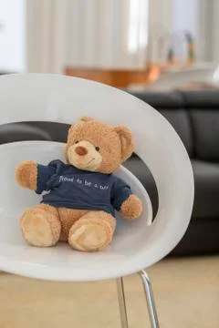 Teddy Bear on a chair. Stock Photos