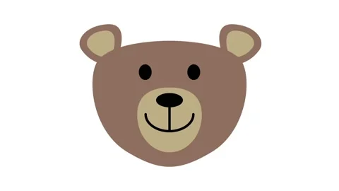 Teddy bear cute winking and moving ears Stock Footage 153512087