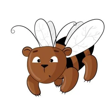 Teddy bear dressed as a bee Stock Illustration