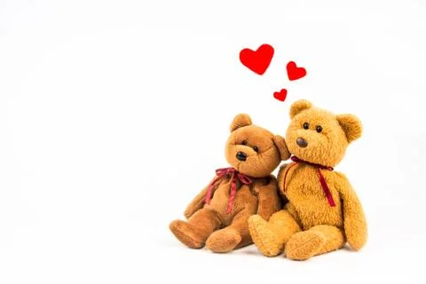 Teddy Bear with heart Stock Photos