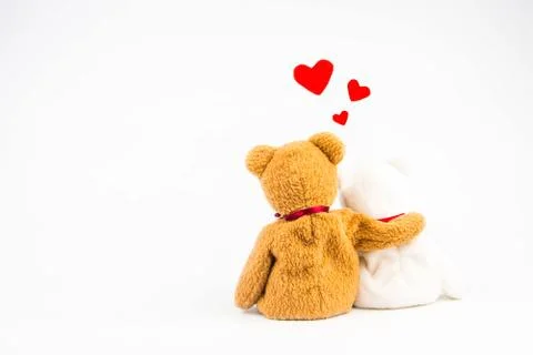 Teddy Bear with heart Stock Photos