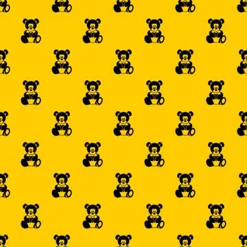Teddy bear holding a heart pattern 스톡 일러스트