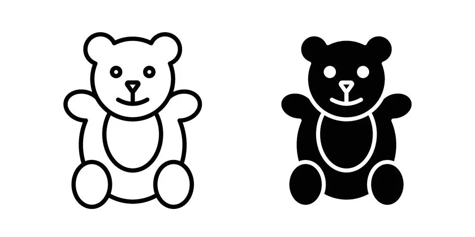 Teddy bear icon design. Simple Vector illustrations.. Stock Illustration