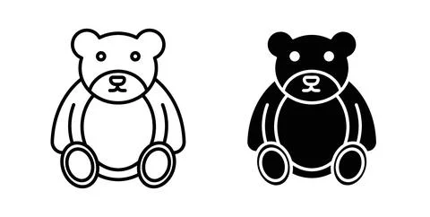 Teddy bear icon Illustration designs pack for Web Stock Illustration