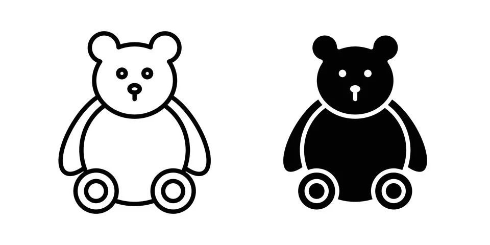 Teddy bear icon vector symbol graphics イラスト素材