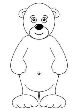 Teddy-bear isolated, contours Stock Illustration