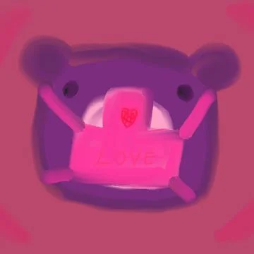 Teddy bear with mask art Stock Illustration