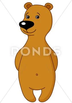 Teddy bear modest Stock Illustration