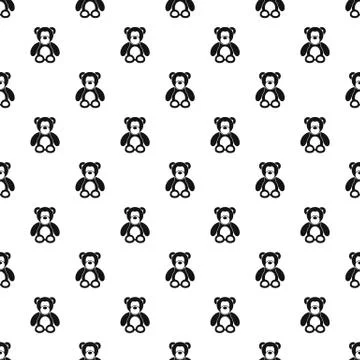 Teddy bear pattern, simple style Stockillustratie