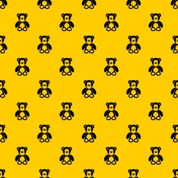 Teddy bear pattern vector Stock Illustration