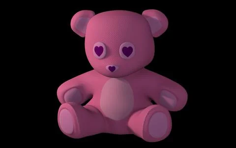 TEDDY BEAR PINK 3D Model