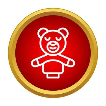 Teddy bear puppet icon for children's show entertainment Stock-Illustration