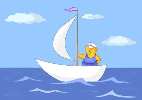 Teddy-bear seaman Stock Illustration
