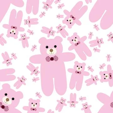 Teddy bear seamless pattern Stock Illustration