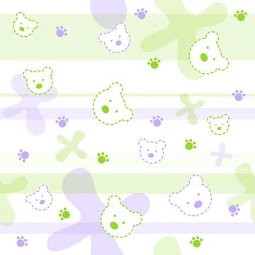 Teddy bear seamless pattern texture Stock Illustration