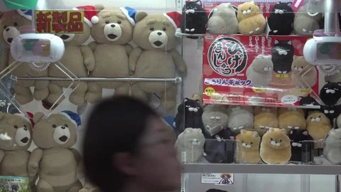 Teddy Bear Shop, Tokyo Stock Footage 74169205
