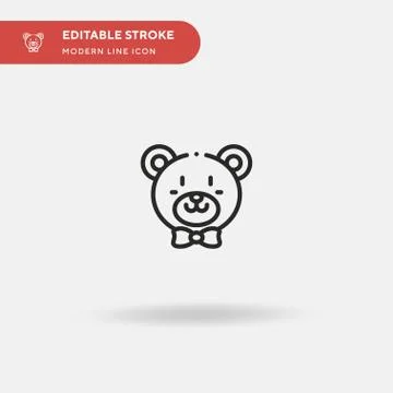 Teddy Bear Simple vector icon. Illustration symbol design template for web mo Stock Illustration