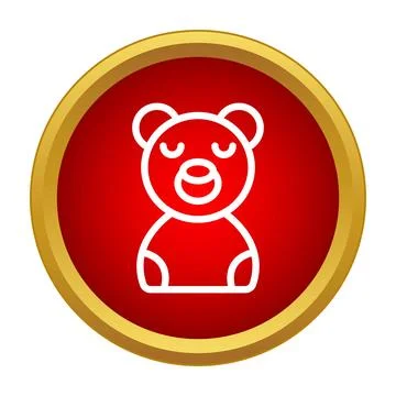 Teddy bear toy icon representing childhood and sleep Stock Illustration