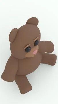 Teddy bear toy with white background Stock Illustration