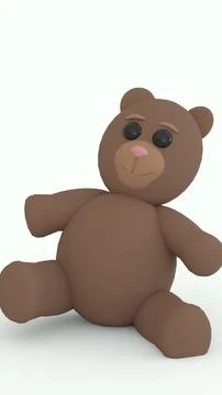 Teddy bear toy with white background Stock Illustration