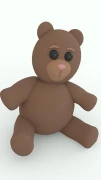 Teddy bear toy with white background Stock Illustration