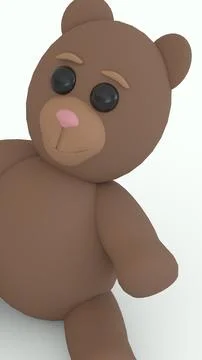 Teddy bear toy with white background Stock Illustration