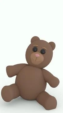 Teddy bear toy with white background Stock Illustration