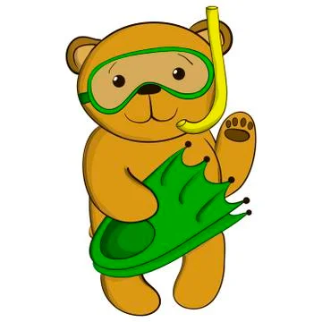 Teddy bear on vacation 1. イラスト素材