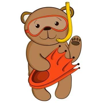 Teddy bear on vacation 2. イラスト素材