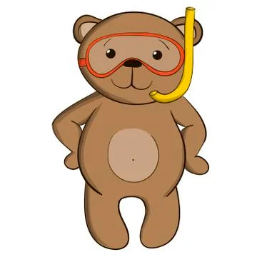 Teddy bear on vacation 3. イラスト素材