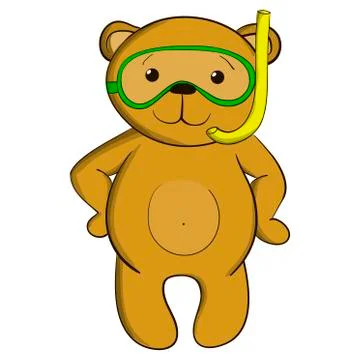 Teddy bear on vacation 4. イラスト素材