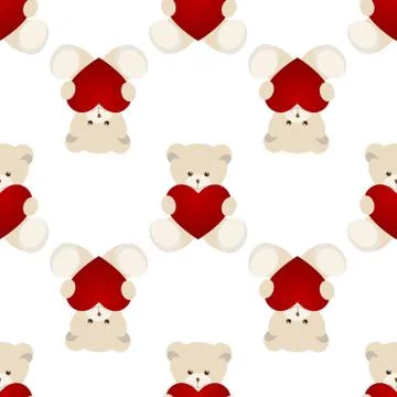 Teddy Bear Valentines Day Card Stock Illustration