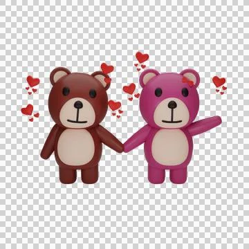 Teddy bear valentine's day concept Stock Illustration