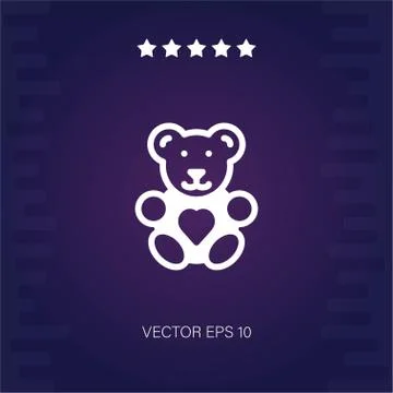 Teddy bear vector icon Stock Illustration