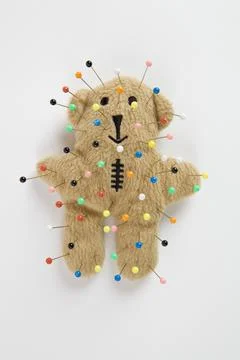 Teddy bear voodoo Stock Photos